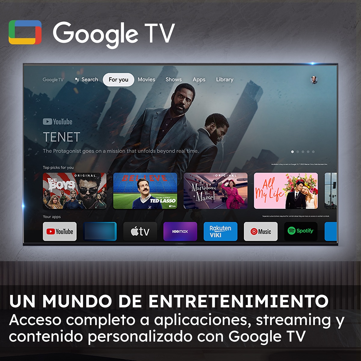 TV LED 108 cm (43") Haier H43K85FUX UHD, Smart Google TV, HDR10, Dolby Audio Negro-4