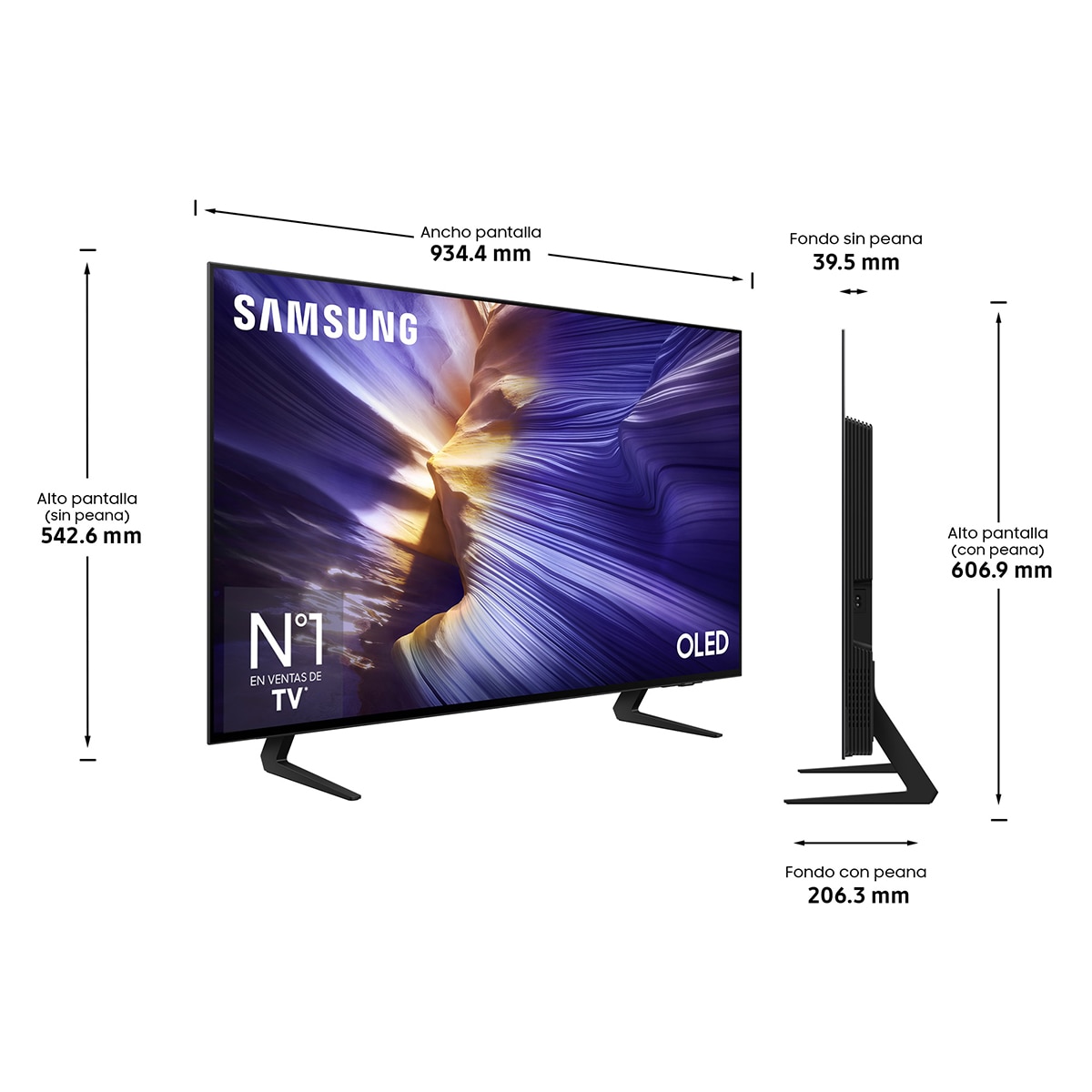 TV OLED 106cm (42") Samsung TQ42S90FAEXXC, 4K AI Upscalling PRO con Inteligencia Artificial Smart TV Negro-2