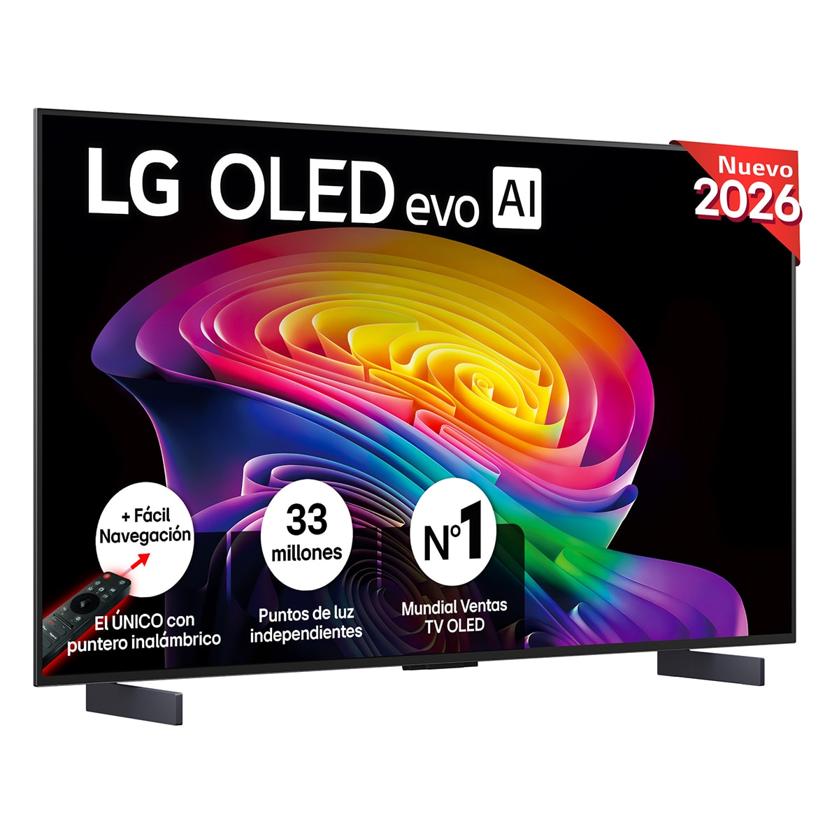 Imagen 0 de TV OLED evo 106 cm (42") LG OLED42C66LB 4K, Smart TV, AI, C6  Gris oscuro / Negro