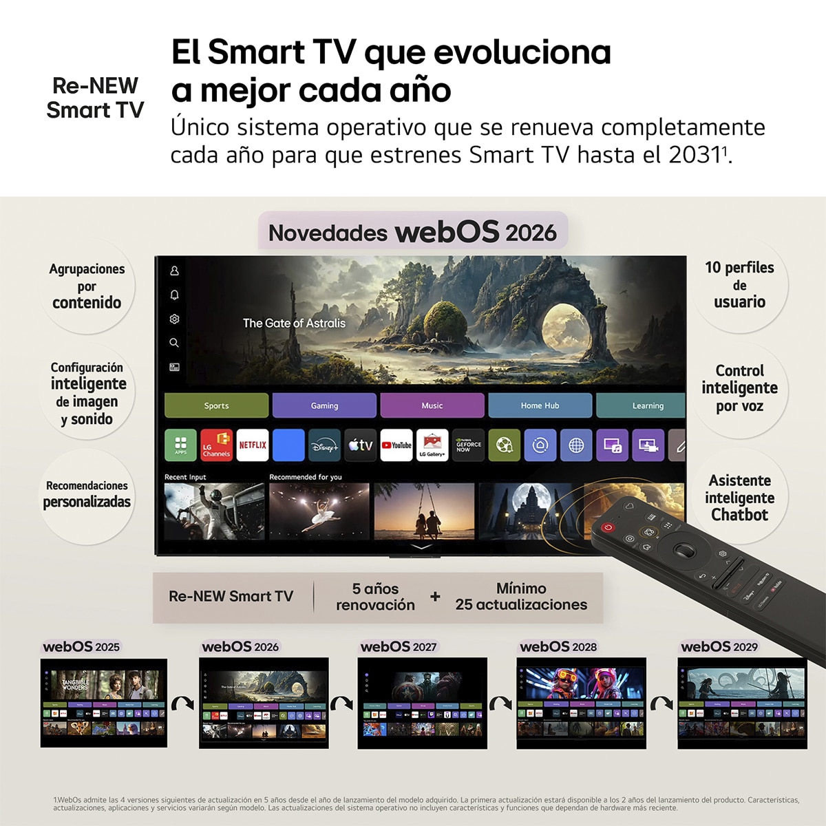 Smart TV LG NANO 4K UHD AI NU90 108 cm (43") 43NU900B6LA 4K 2026 Gris oscuro / Negro-12