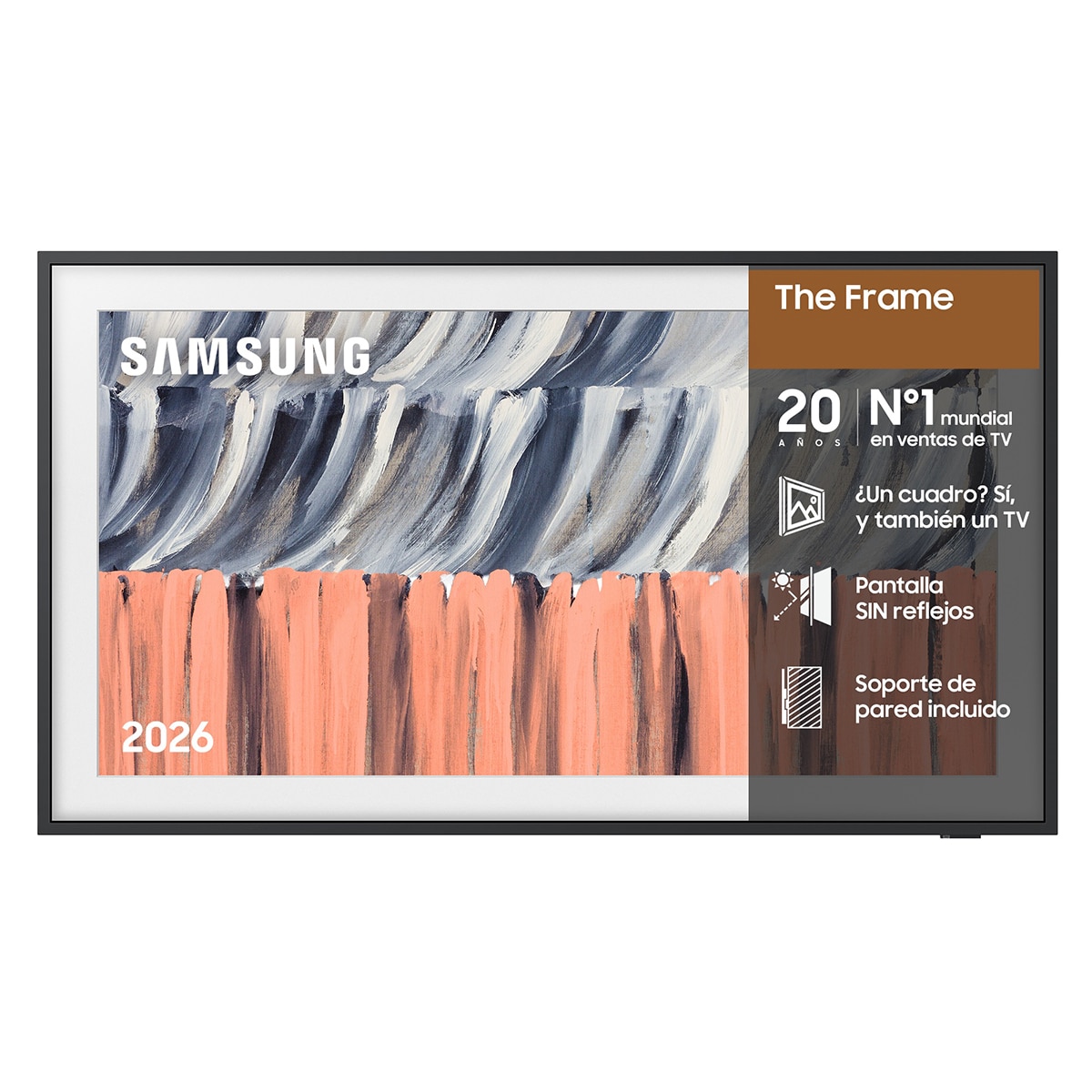 Samsung - TV QLED 108cm( 43") Samsung The Frame TQ43LS03HEUXXC 4K Smart TV Vision AI SIN reflejos, Modo Arte y soporte incluido.