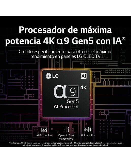 TV OLED 139 cm (55'') LG OLED55G26LA Evo Gallery Edition 4K SmartTV WebOS 22, HDR Dolby Vision, HDR10. Para colgar en pared con soporte incluido. - Negro Negro-4