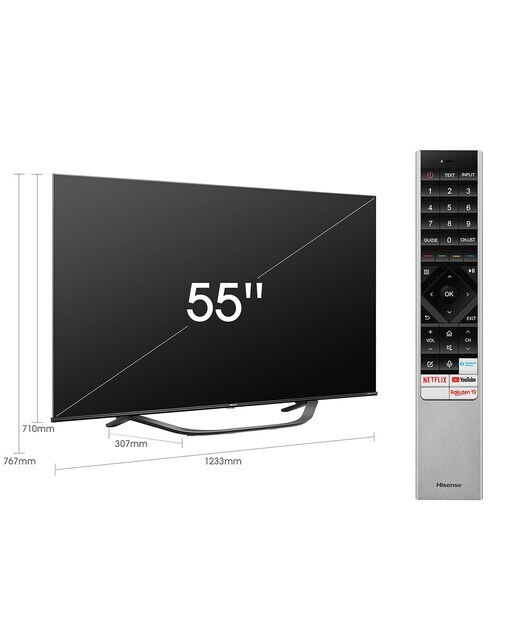 TV LED 139,7 cm (55") Hisense 55U7HQ UHD 4K ULED Quantum Dot Color - Gris oscuro Gris oscuro-2