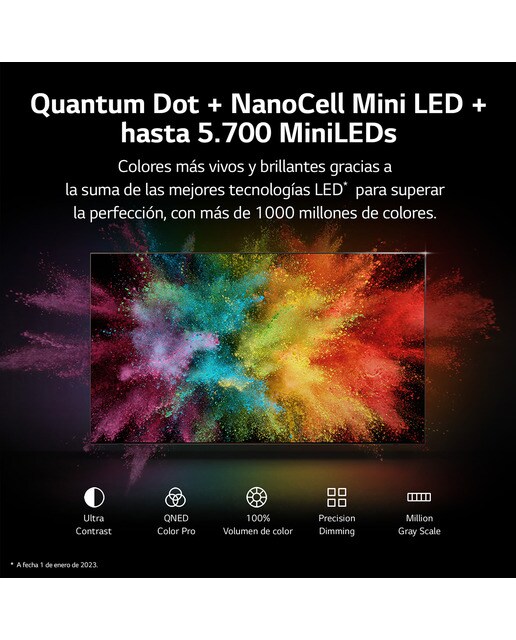 TV QNED MiniLED 139 cm (55") LG 55QNED866 4K, Dolby Vision, Dolby ATMOS, Smart TV, webOS23 Titanio-7