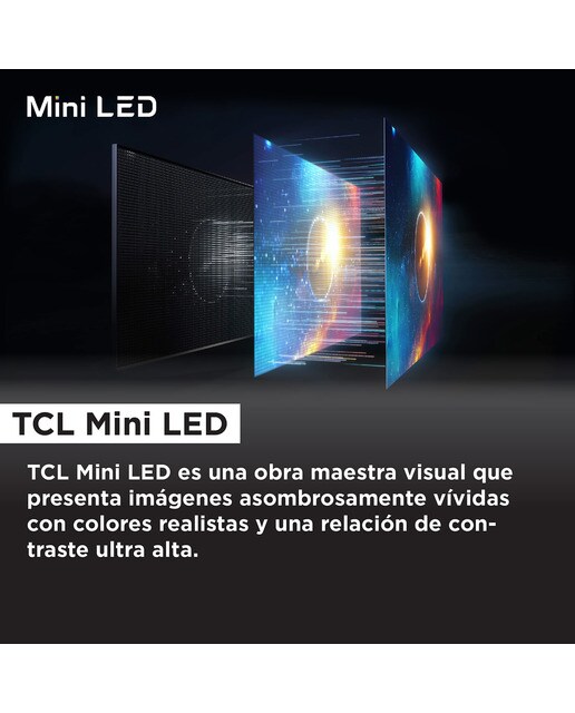 TV QD Mini LED 139 cm (55") TCL 55C805, 4K UHD 1300 nits, Smart Google TV Dolby Vision y Atmos, Motion Clarity Pro de 144 Hz Titanio-3