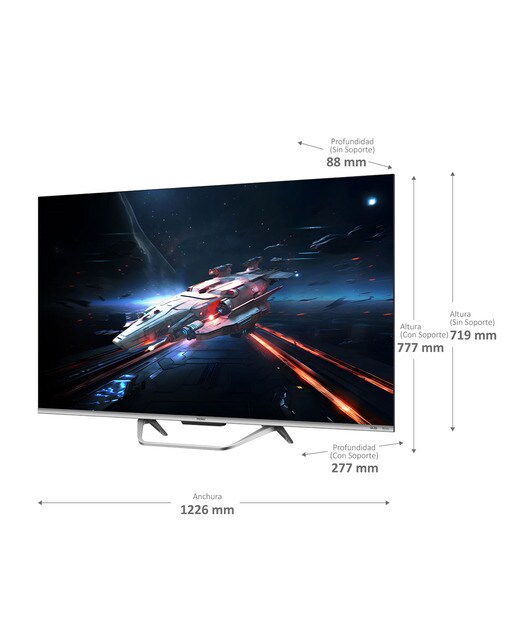 TV QLED 138 cm (55") Haier H55Q800UX Q8 Series, 4K UHD, Smart TV Google TV, Dolby Atmos Plata-4