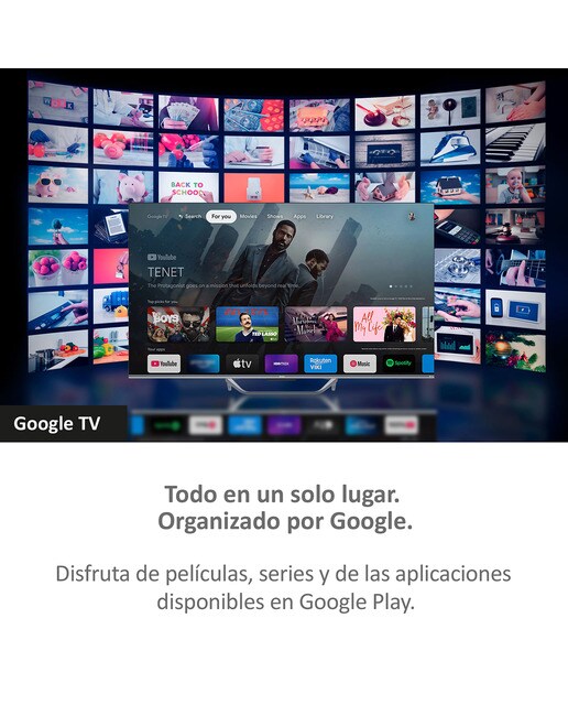 TV QLED 138 cm (55") Haier H55Q800UX Q8 Series, 4K UHD, Smart TV Google TV, Dolby Atmos Plata-6