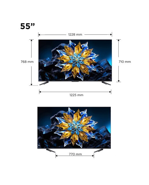 TV QLED 139,7 cm (55") TCL 55C655 PRO, 4K UHD, Smart TV by Google TV, Dolby Vision y Atmos, compatible con Google Assistant Titanio-2