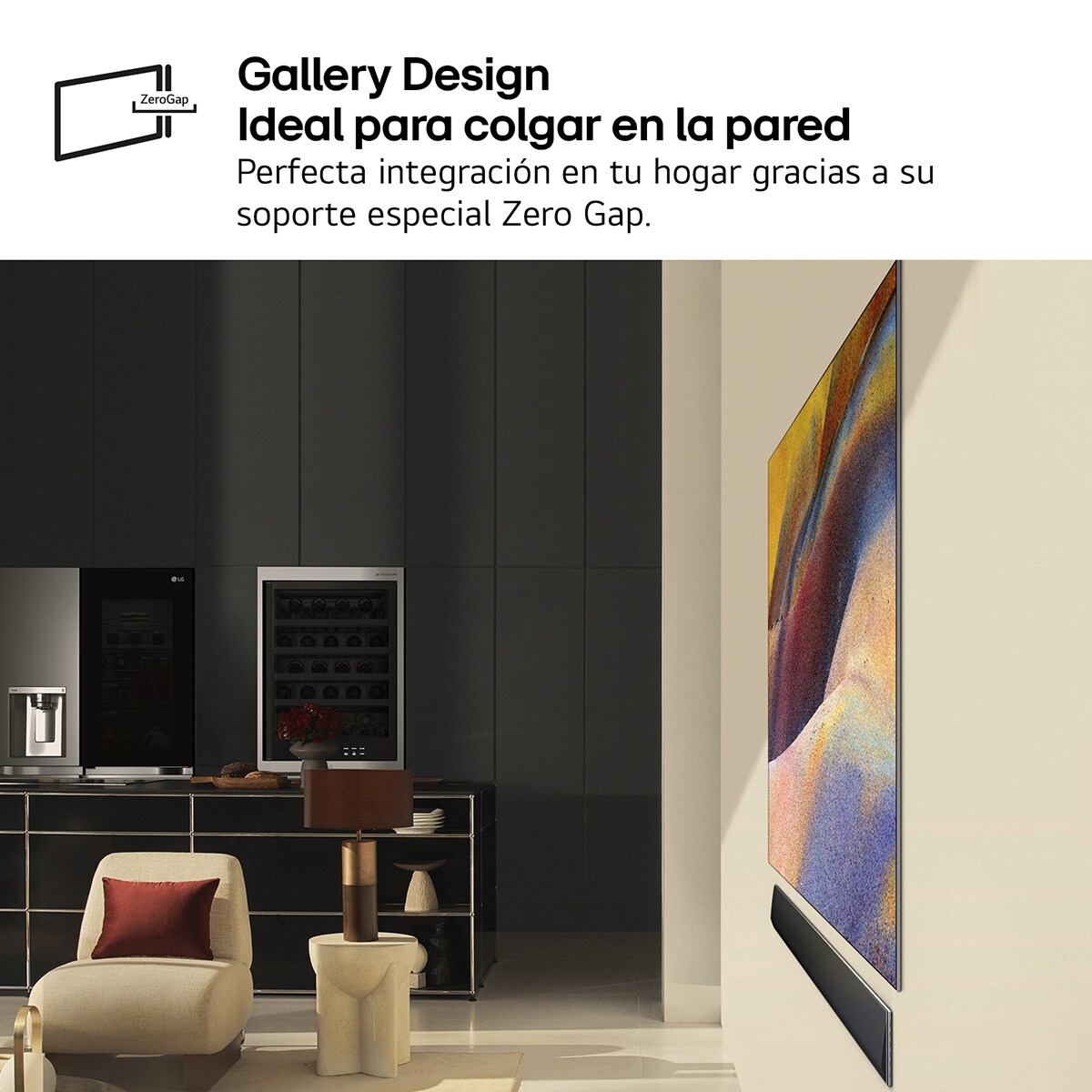 TV OLED evo* 139cm (55") LG OLED55G45LW 4K con Smart TV WebOS24 para instalar en pared con soporte incluido Negro / Plata-8