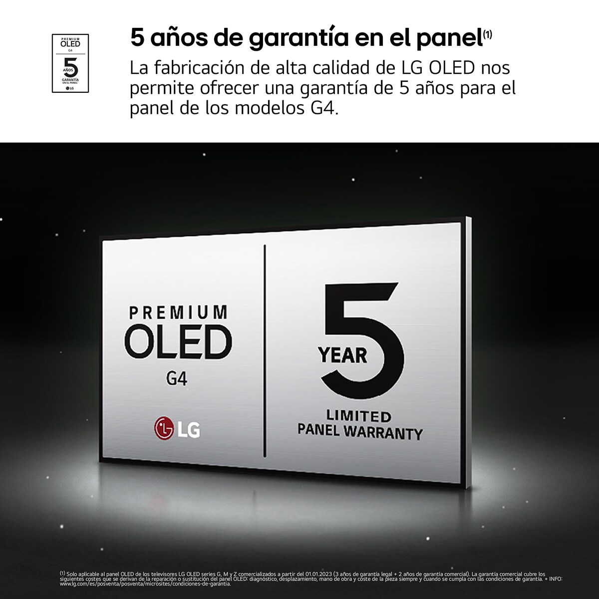 TV OLED evo* 139cm (55") LG OLED55G45LW 4K con Smart TV WebOS24 para instalar en pared con soporte incluido Negro / Plata-14