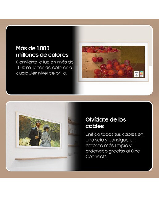 TV QLED 139 cm (55") Samsung The Frame TQ55LS03DAUXXC 4K Display Mate Smart TV para colgar en pared con soporte incluido - Negro Negro-6