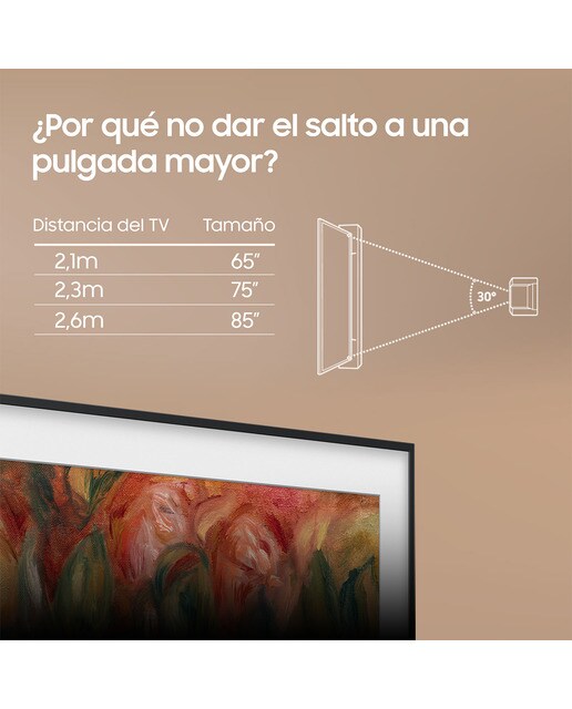 TV QLED 139 cm (55") Samsung The Frame TQ55LS03DAUXXC 4K Display Mate Smart TV para colgar en pared con soporte incluido - Negro Negro-7