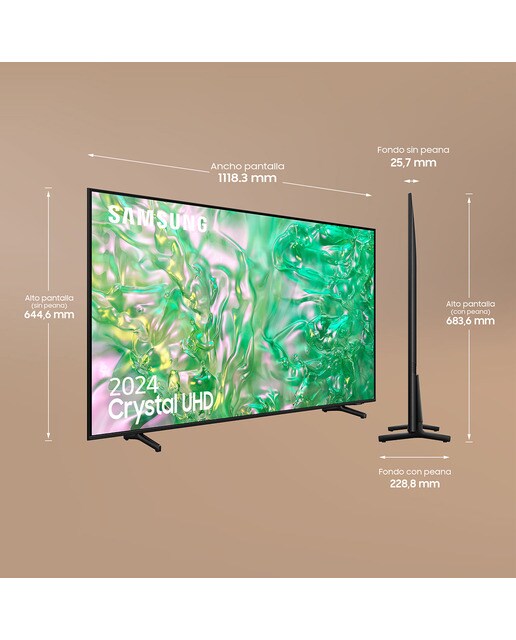 TV LED 125 cm (50") Samsung TU50DU8005KXXC 4K Procesador Crystal UHD Smart TV Negro-2