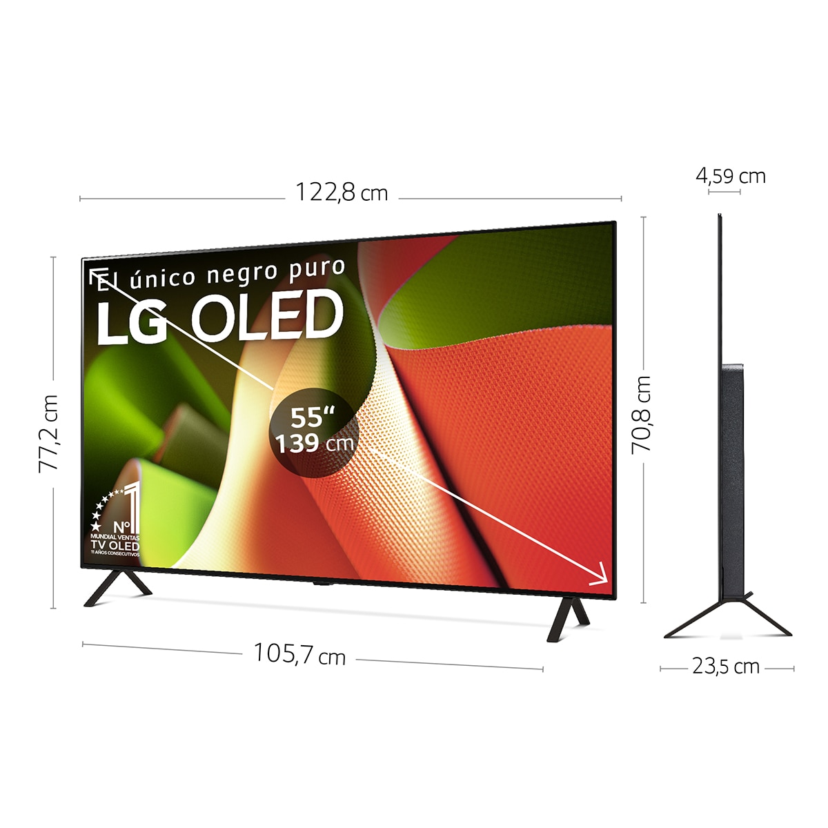 TV OLED 139cm (55") LG OLED55B46LA 4K con Smart TV WebOS24 Negro-2