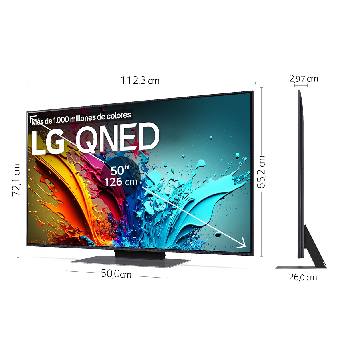 TV QNED 126cm (50") LG 50QNED86T6A 4K con Smart TV WebOS24 Negro / Azul-2