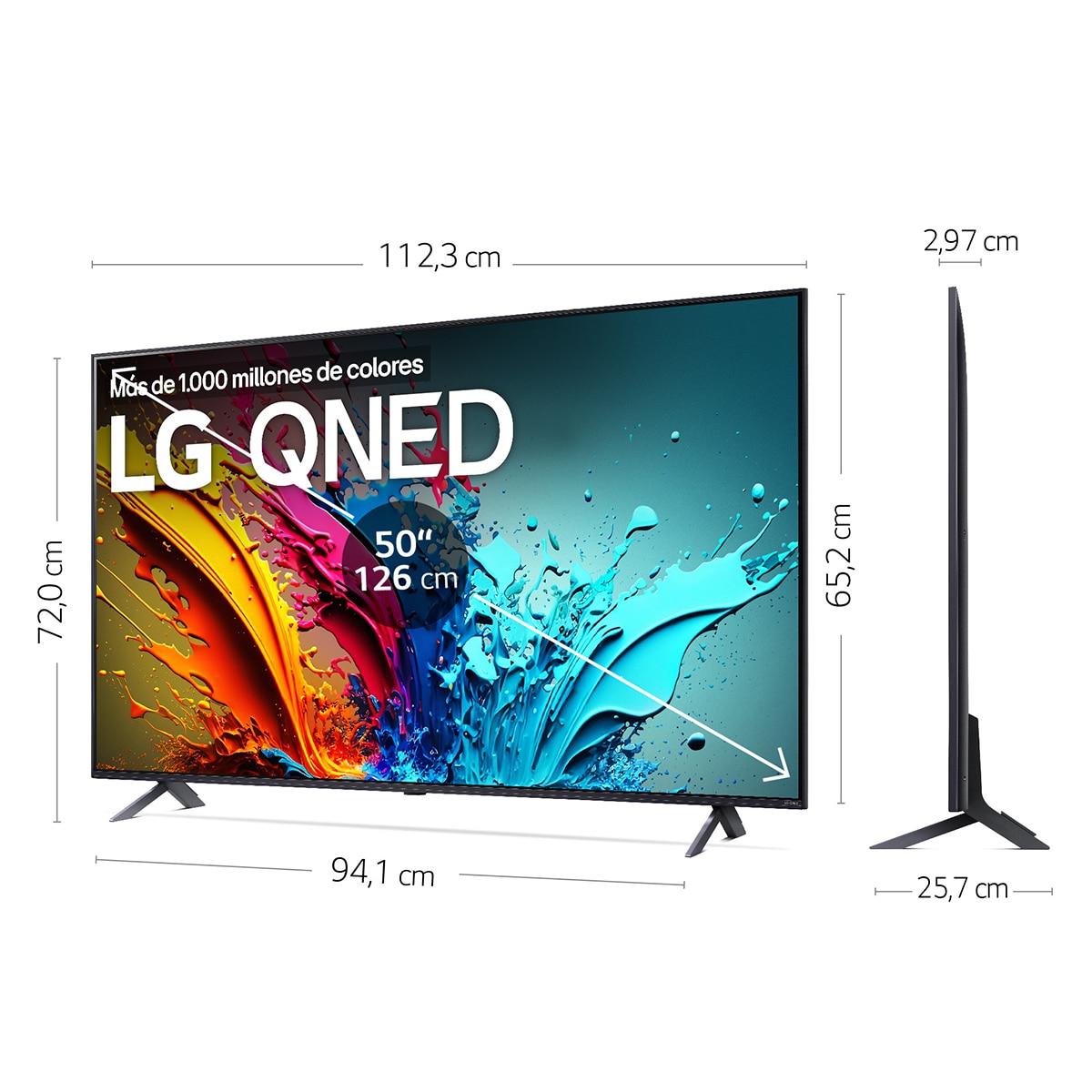 TV QNED 126cm (50") LG 50QNED85T6A 4K con Smart TV WebOS24 Negro / Azul-2