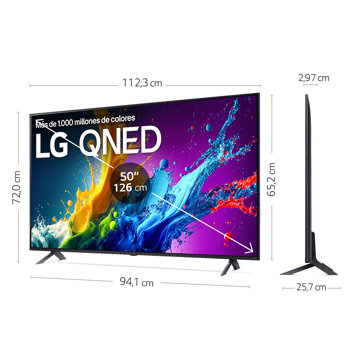 TV QNED 126cm (50") LG 50QNED80T6A 4K con Smart TV WebOS24 Negro / Azul-2
