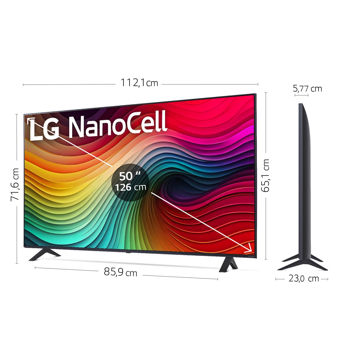 TV LED NanoCell 126cm (50") LG 50NANO81T6A 4K con Smart TV WebOS24 Negro / Marrón-2