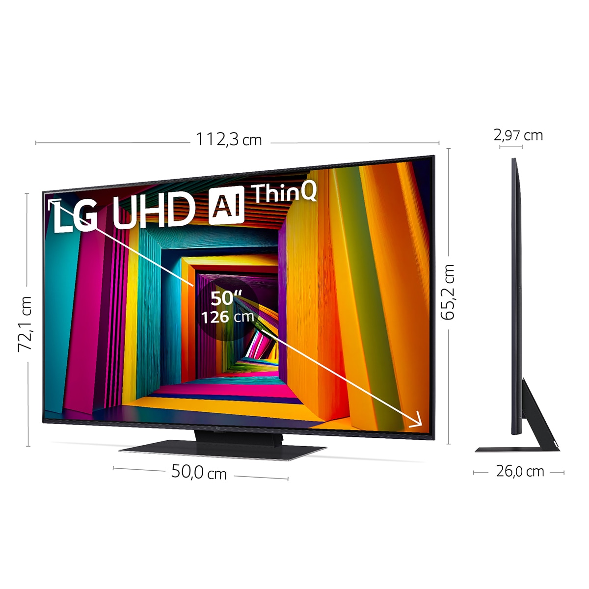 TV LED 126cm (50") LG 50UT91006LA UHD 4K con Smart TV WebOS24 Negro / Azul-2