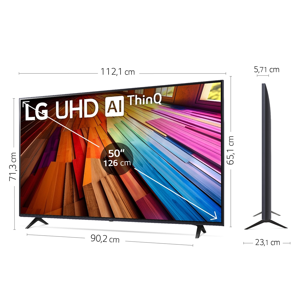 TV LED 126cm (50") LG 50UT80006LA UHD 4K con Smart TV WebOS24 Negro / Azul-2