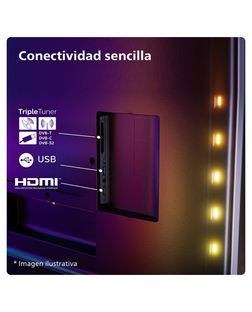 TV OLED 121cm (48") Philips Ambilight 48OLED819 UHD4K, Dolby Vision y Dolby Atmos, Google TV, Smart TV Cromado-14