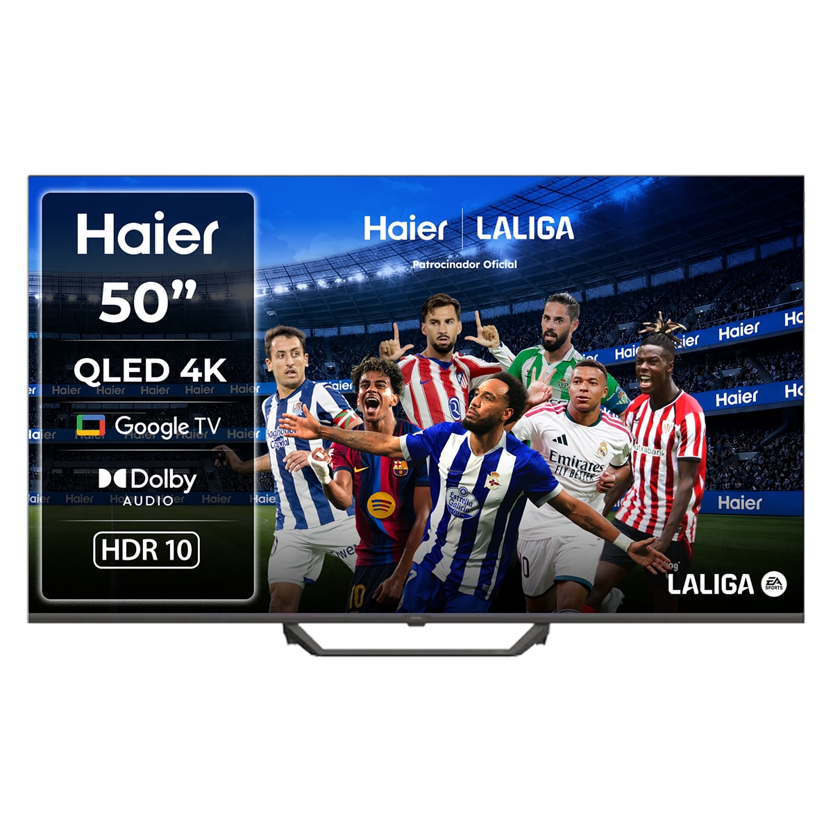 Imagen 1 de TV QLED 127cm (50") Haier H50S80EUX S80E Series, UHD 4K, Smart Google TV, HDR10 - Negro Negro