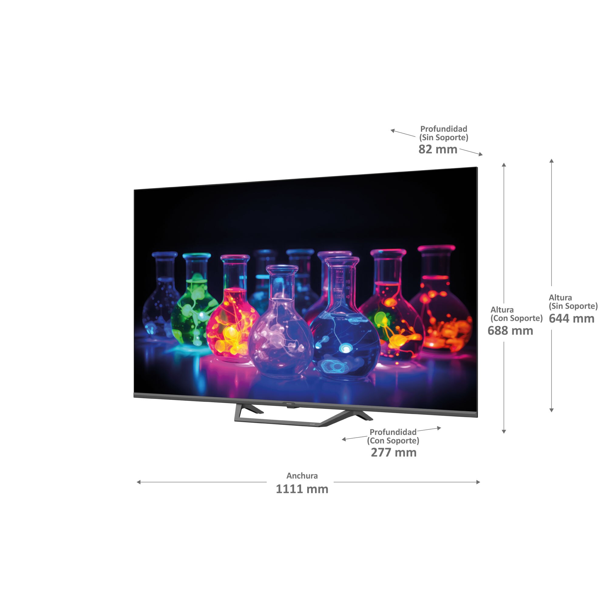 Imagen 2 de TV QLED 127cm (50") Haier H50S80EUX S80E Series, UHD 4K, Smart Google TV, HDR10 - Negro Negro