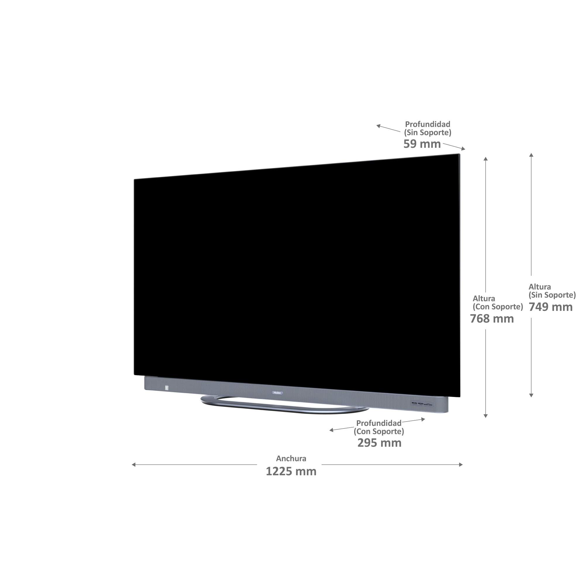 TV OLED 140cm (55") Haier H55C900UX C90 Series, UHD 4K, Smart Google TV, Dolby Vision, Harman Kardon Plata-3