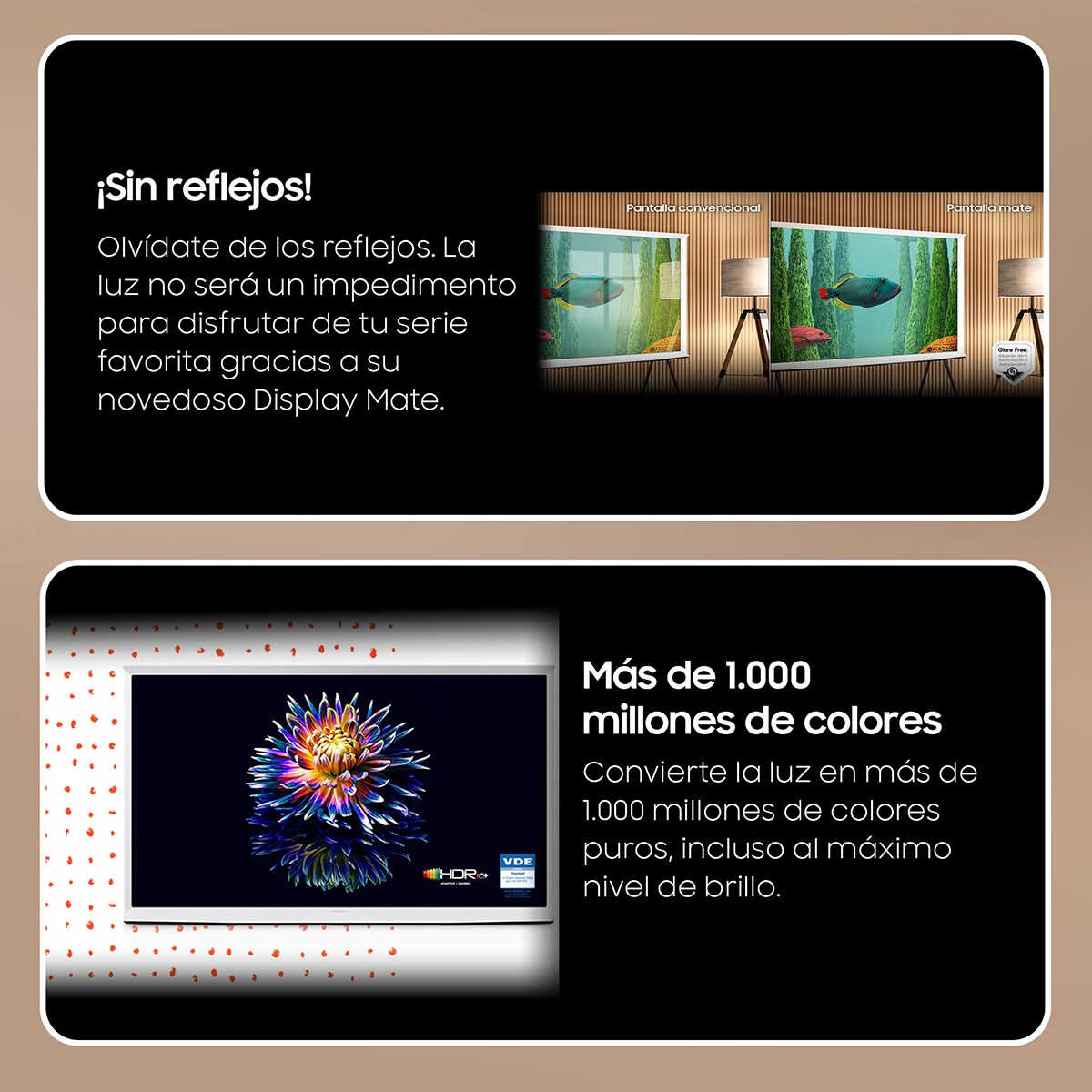 TV QLED 125 cm (50") Samsung The Serif TQ50LS01DAUXXC UHD 4K Display Mate, Smart TV Blanco Nube-5