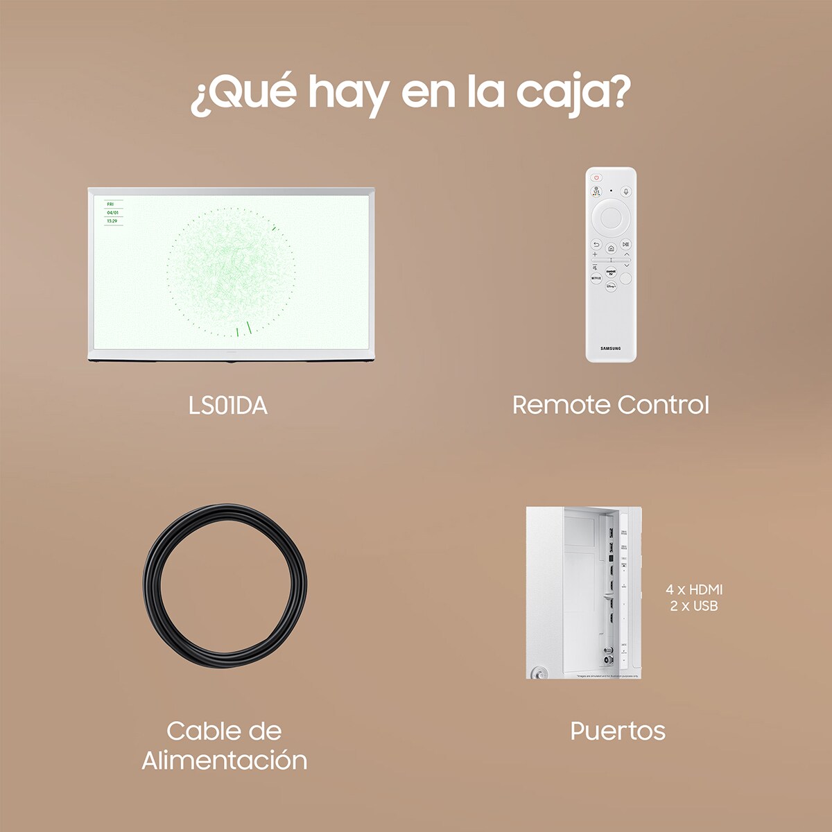 TV QLED 125 cm (50") Samsung The Serif TQ50LS01DAUXXC UHD 4K Display Mate, Smart TV Blanco Nube-10