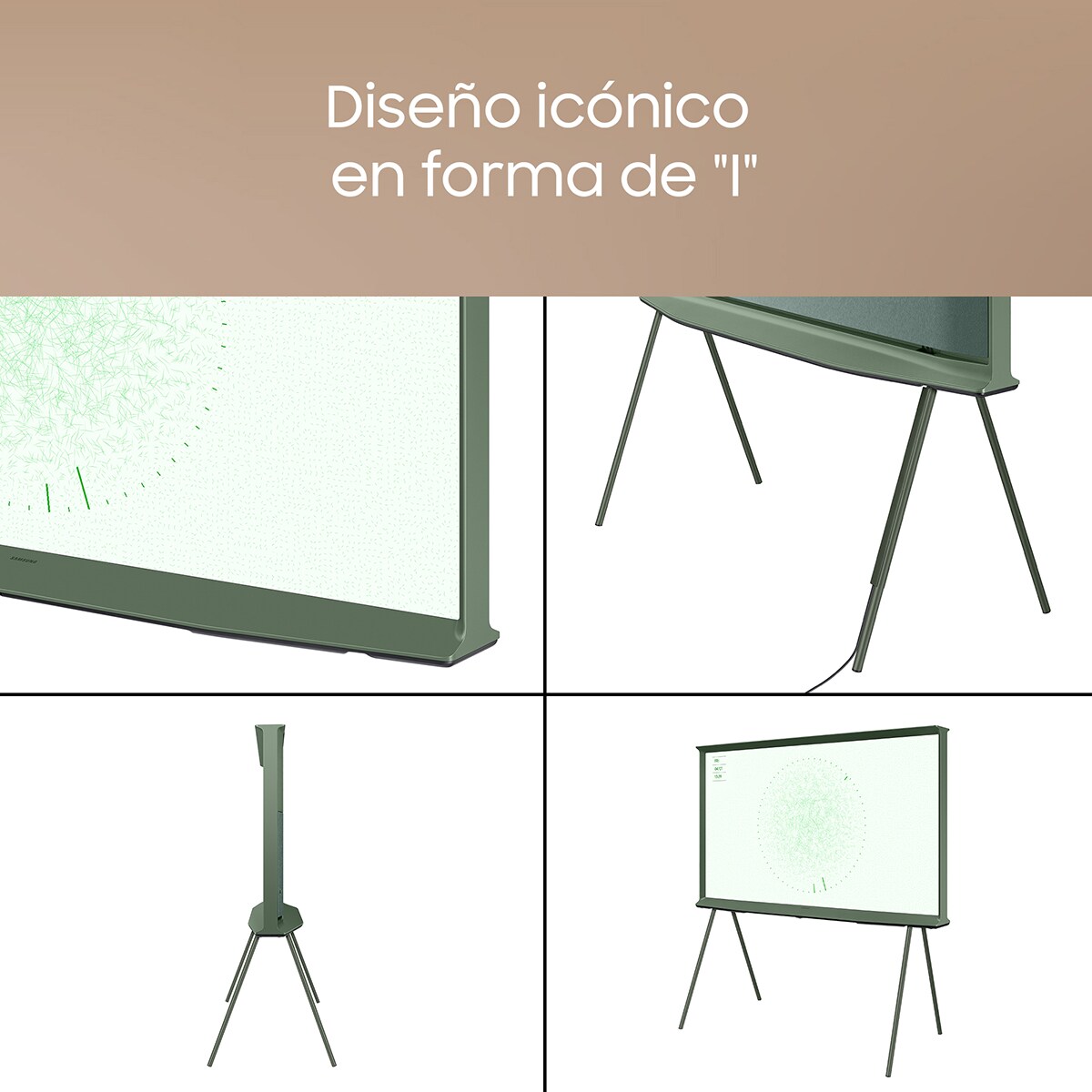 TV QLED 125 cm (50") Samsung The Serif TQ50LS01DB UHD 4K Display Mate, Smart TV Verde Bosque-11