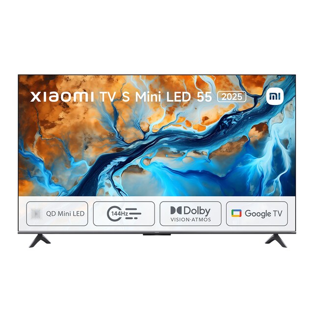 Imagen 0 de TV MiniLED 139 cm (55") Xiaomi S Mini 2025 UHD 4K QD-MiniLED con Google TV Dolby Atmos Dolby Vision IQ