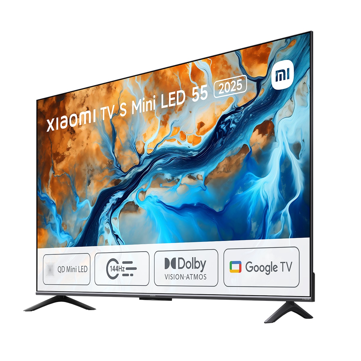 TV MiniLED 139 cm (55") Xiaomi S Mini 2025 UHD 4K QD-MiniLED con Google TV Dolby Atmos Dolby Vision IQ Gris-2