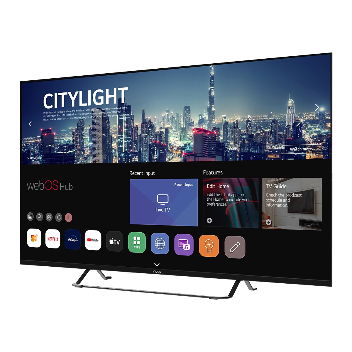 TV QLED 127cm (50") Inves LED-50QLEDWBS, UHD 4K, Smart TV webOS Negro-2