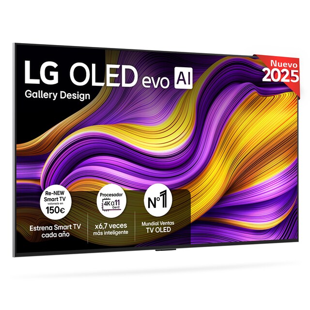 Imagen 0 de TV OLED evo AI G5 139cm (55") LG OLED55G55LW, Smart TV 4K, soporte pared incluido