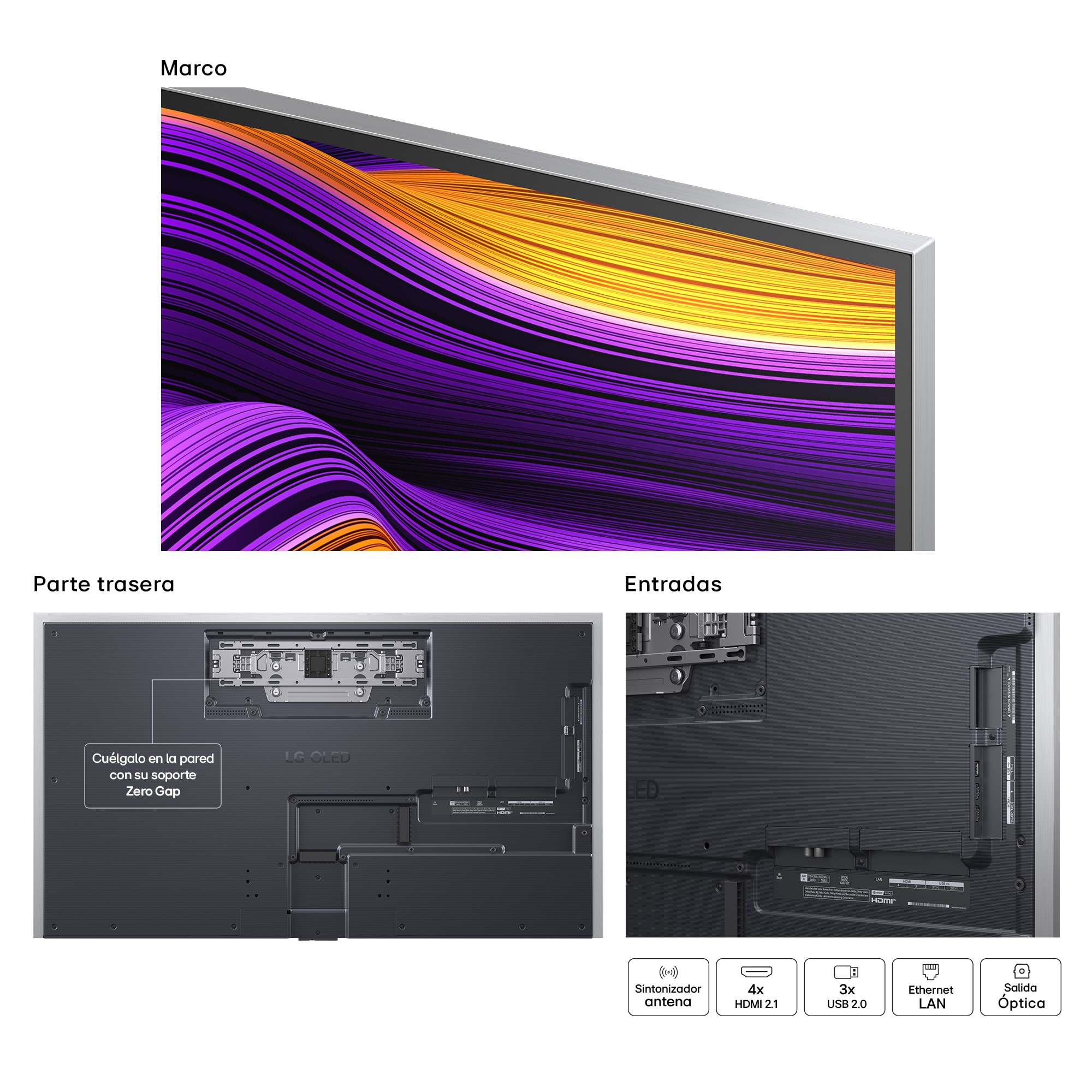 TV OLED evo AI G5 139cm (55") LG OLED55G55LW, Smart TV 4K, soporte pared incluido Negro-17