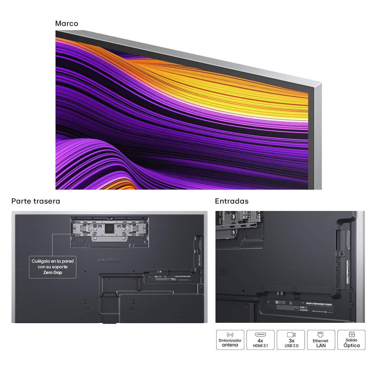 TV OLED evo AI G5 139cm (55") LG OLED55G55LW, Smart TV 4K, soporte pared incluido Negro-17