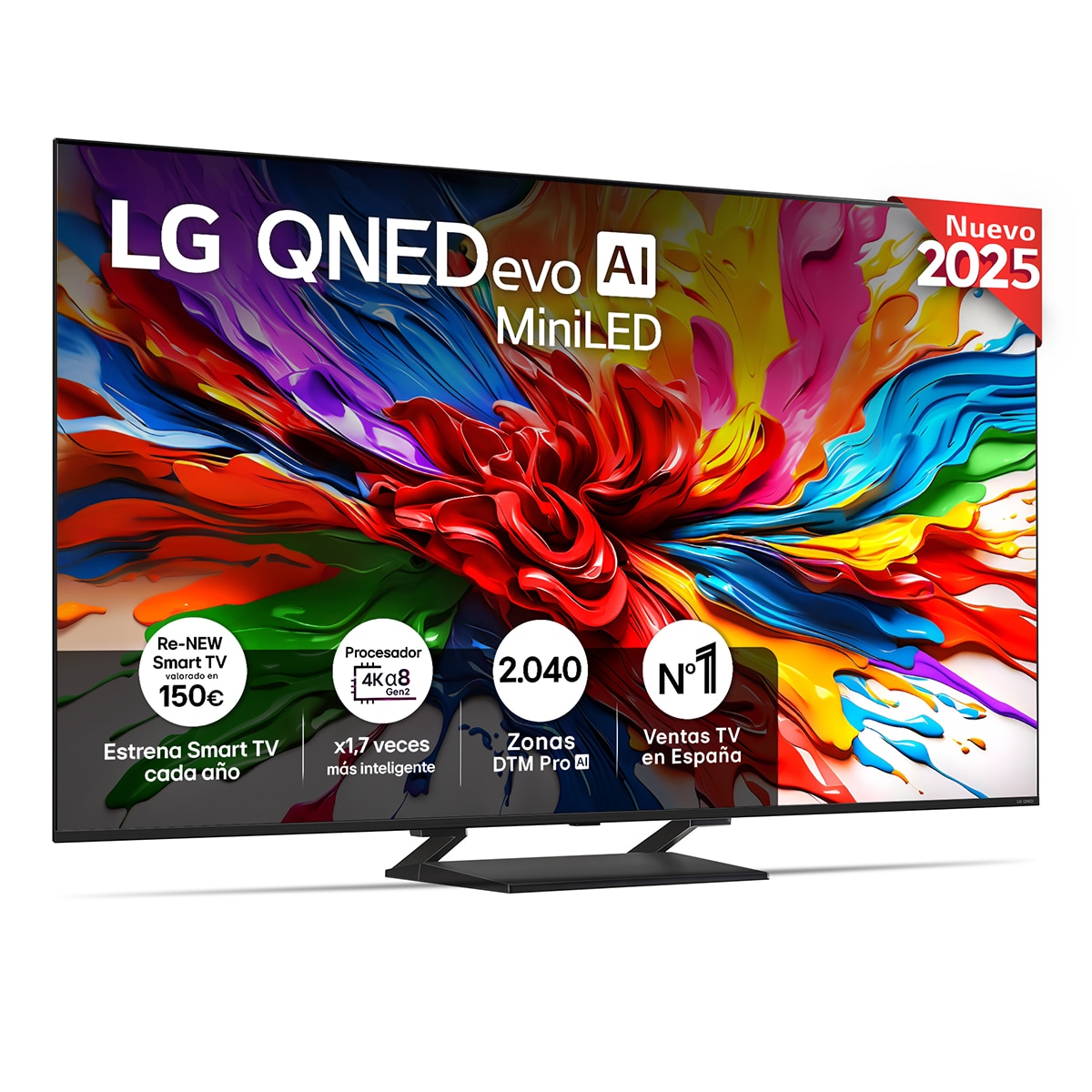 TV QNED evo MiniLED AI 139cm (55") LG 55QNED93A6A, 4K Smart TV Negro-1