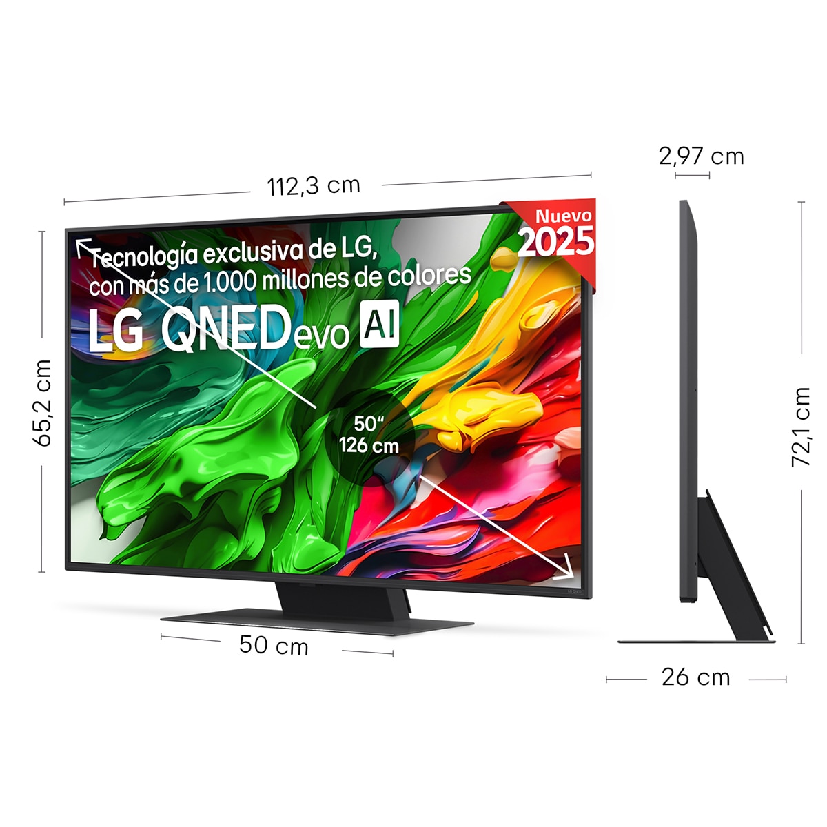 TV QNED evo MiniLED AI 126cm (50") LG 50QNED86A6C, 4K Smart TV Negro-2