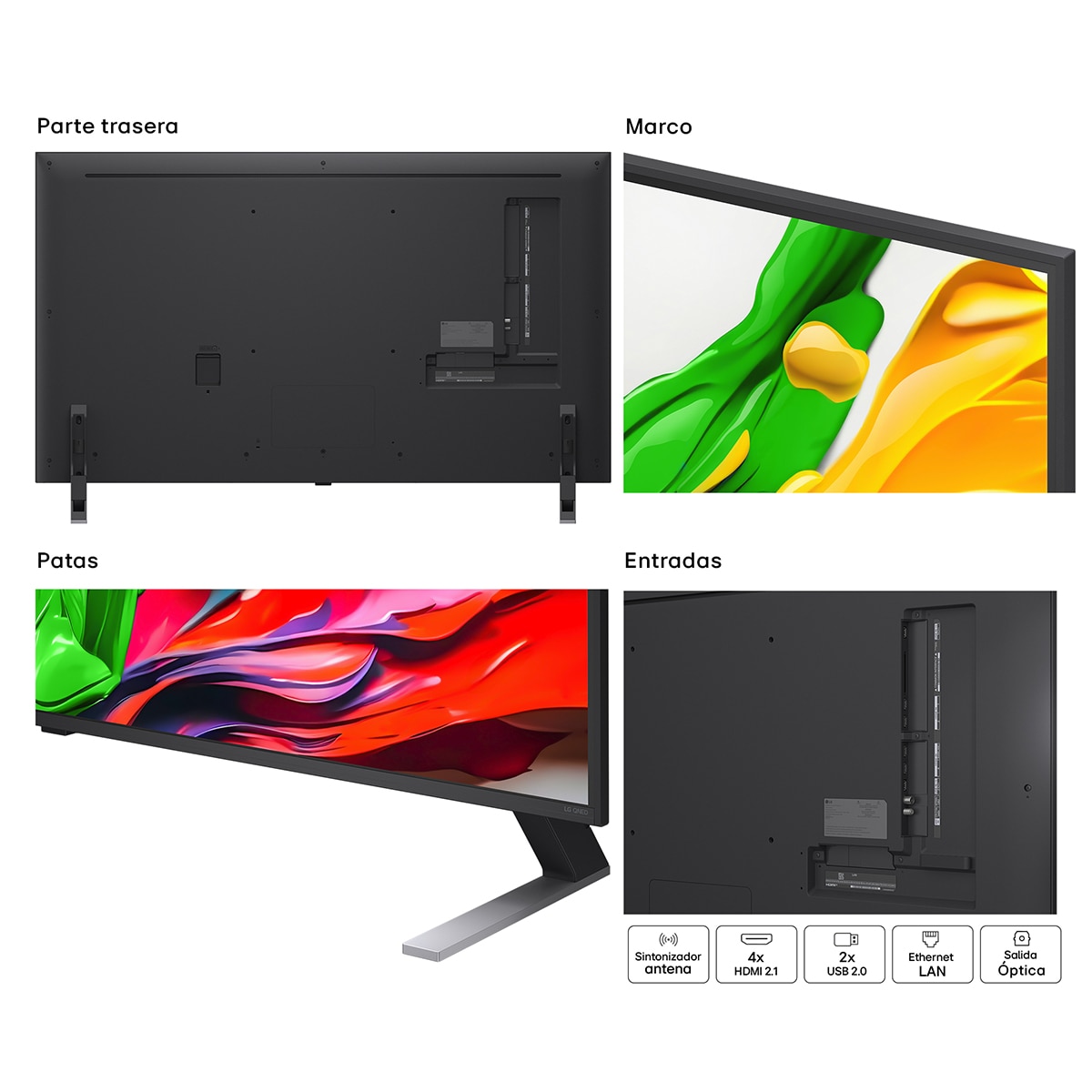TV QNED evo MiniLED AI 139cm (55") LG 55QNED85A6C, 4K Smart TV Negro-16