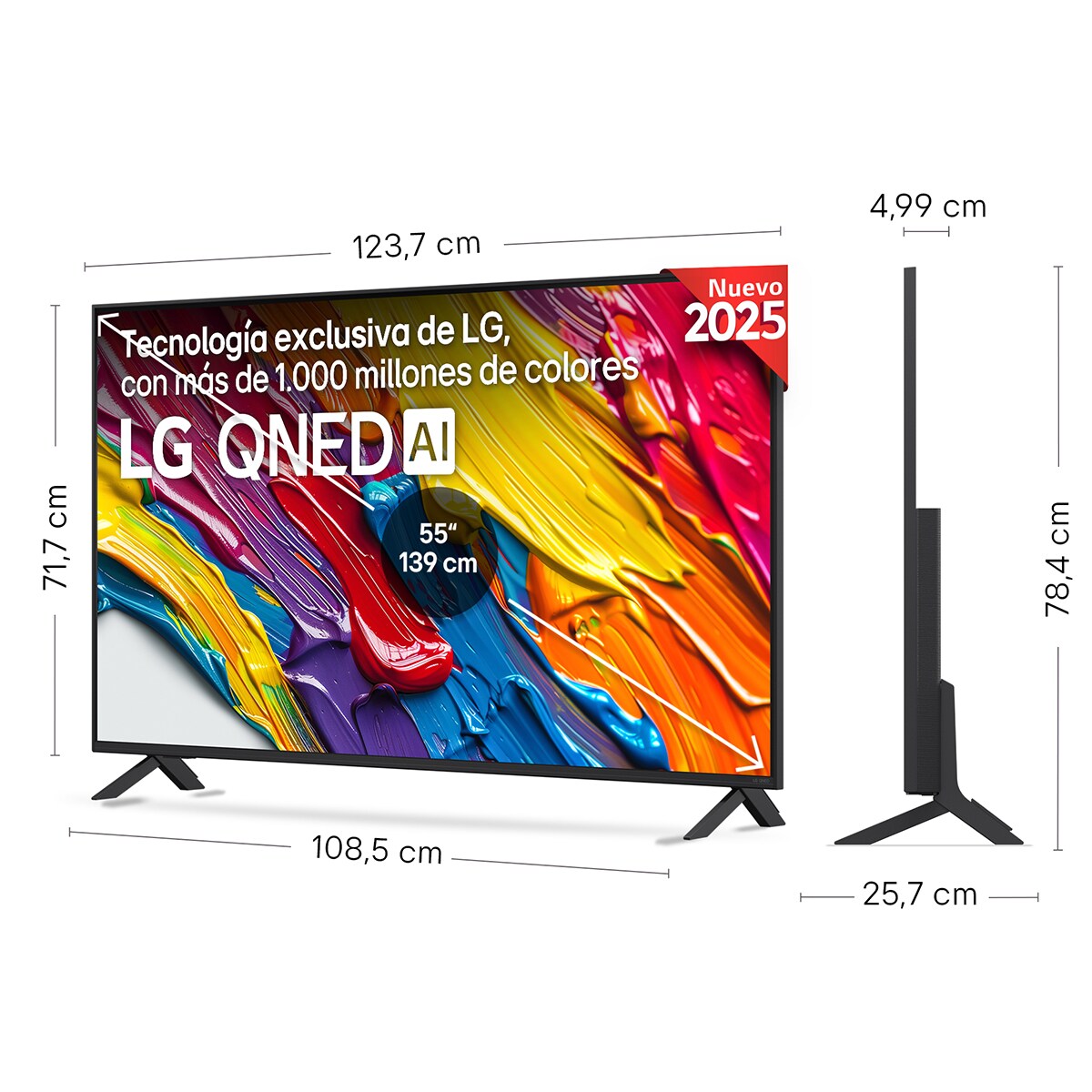 TV QNED AI 139cm (55") LG 55QNED84A6C, 4K Smart TV Negro-2