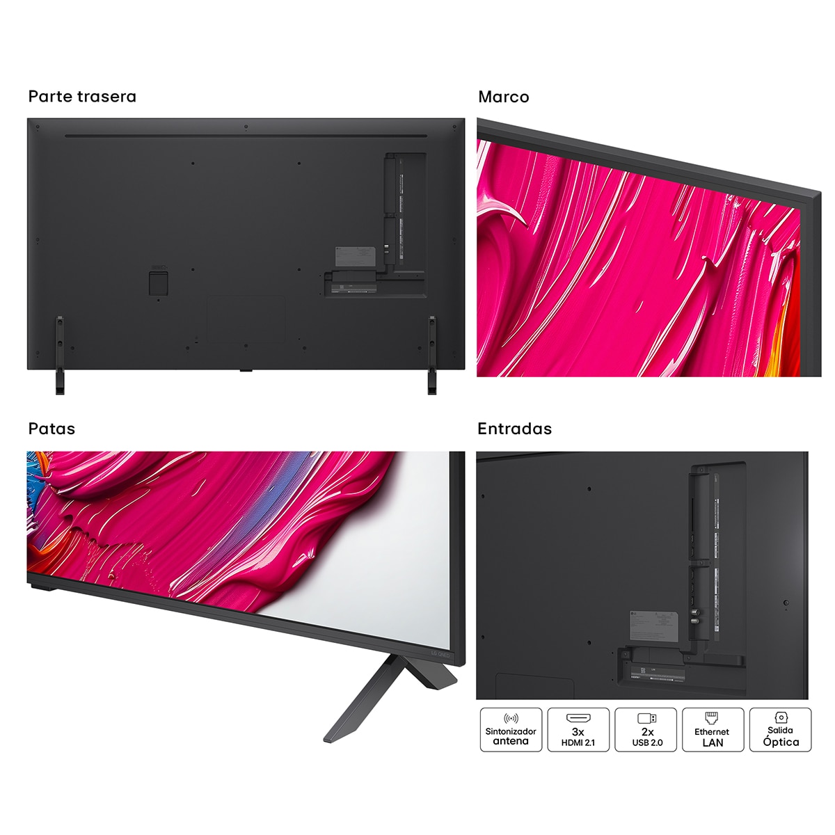 TV QNED AI 139cm (55") LG 55QNED80A6A, 4K Smart TV Negro-17