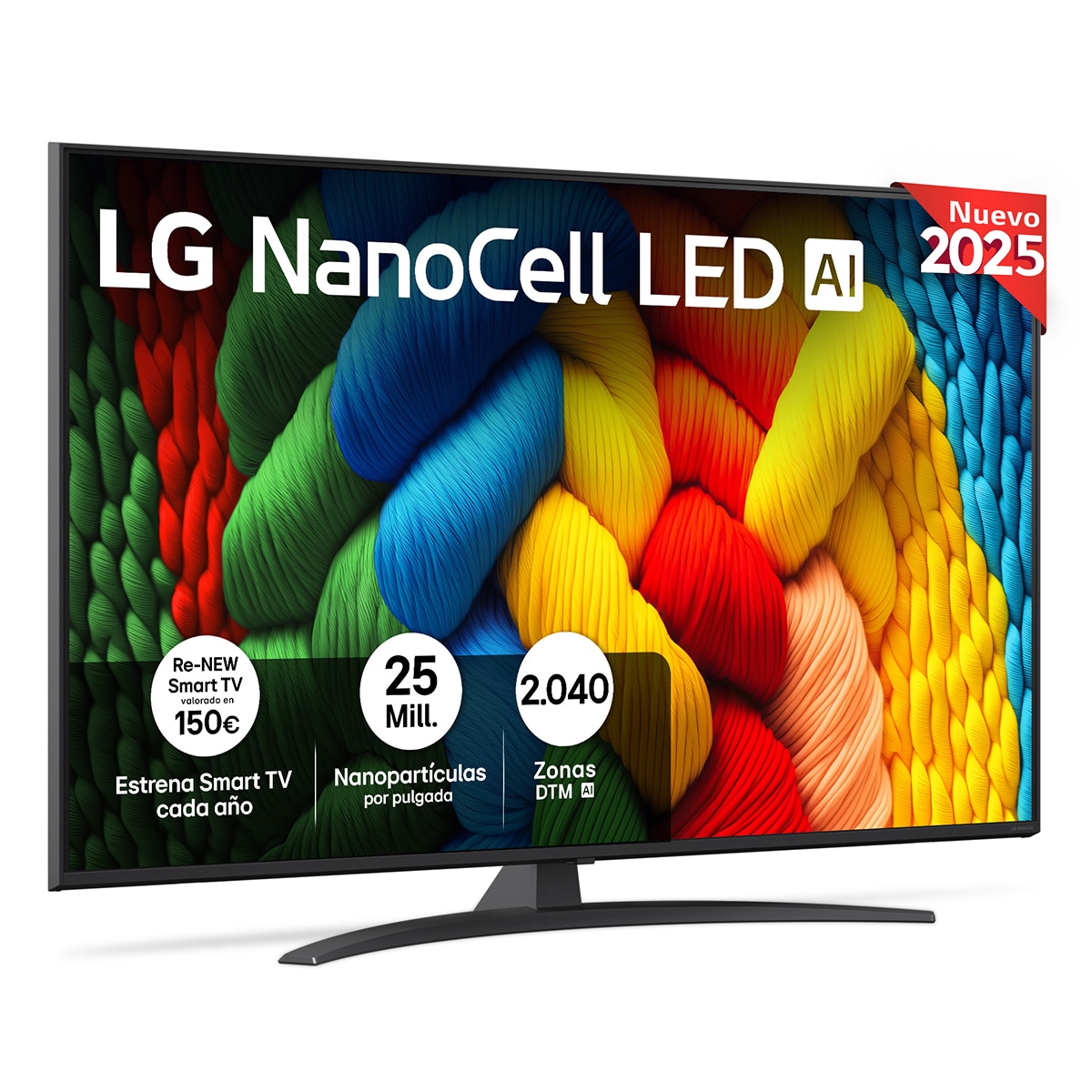 TV LED NanoCell AI 139cm (55") LG 55NANO81A6A, 4K Smart TV Negro-1