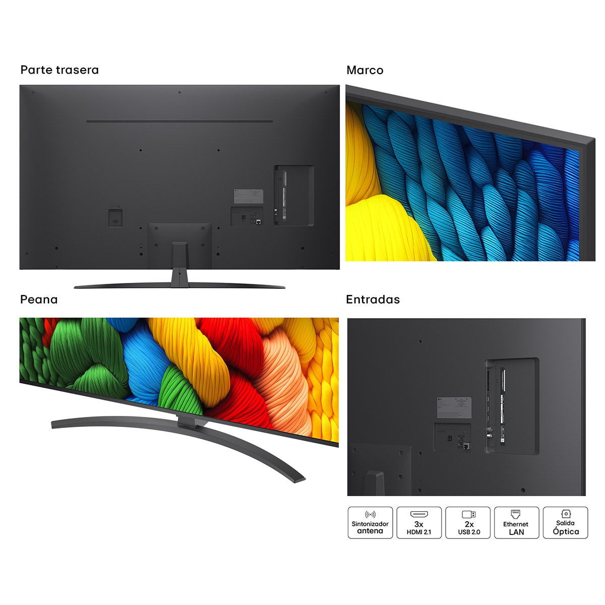 TV LED NanoCell AI 139cm (55") LG 55NANO81A6A, 4K Smart TV Negro-17