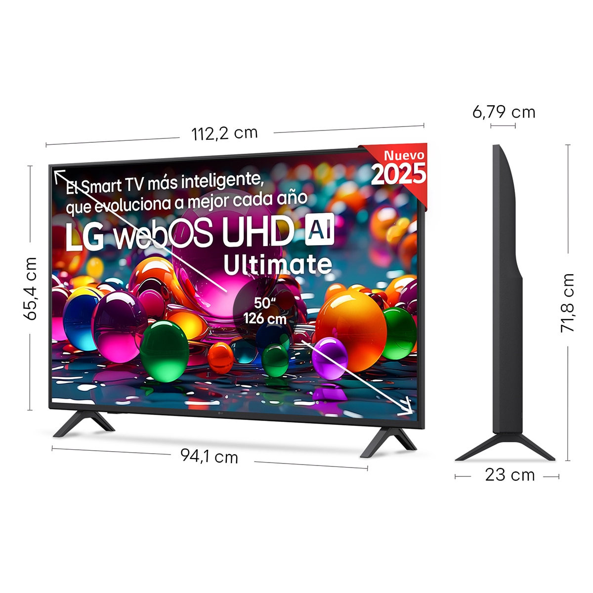 TV LED 126cm (50") LG UHD Ultimate AI 50UA75006LA, 4K Smart TV Negro-2