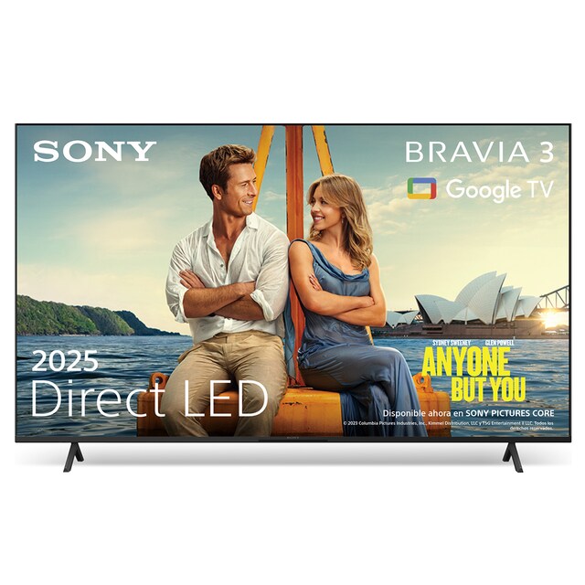 Imagen 0 de TV 50" Sony BRAVIA 3 K50S35BP LED, 4K HDR, Google TV, Smart TV, Dolby Vision, Dolby Atmos, Triluminos PRO, X-Balanced Speaker, Game Menu