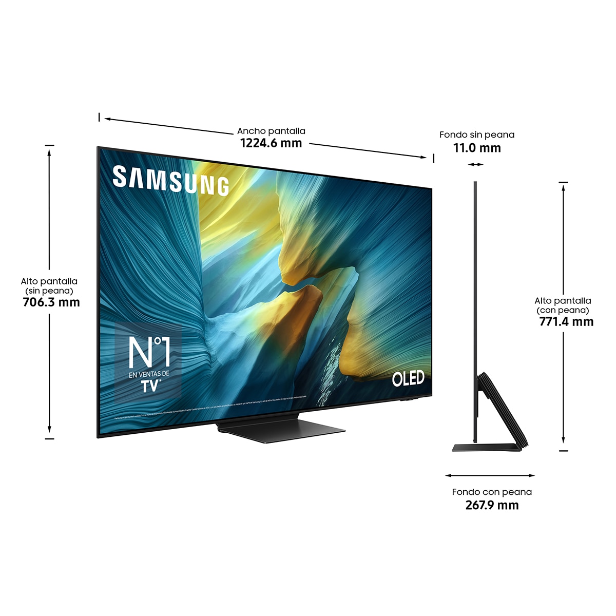 TV OLED 139cm (55") Samsung TQ55S95FATXXC 4K Vision AI Glare Free Smart TV Negro-2