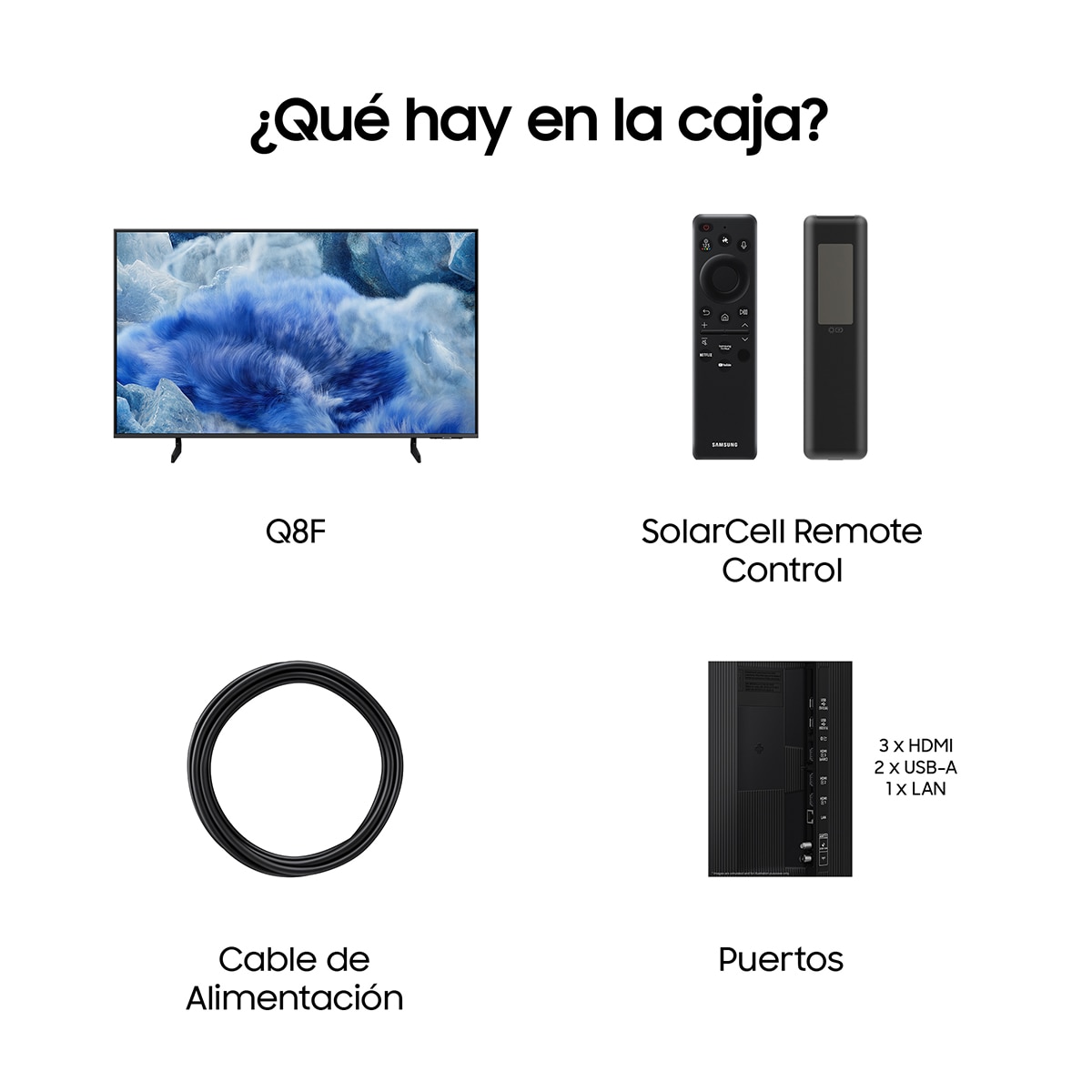 TV QLED 127cm (50") Samsung TQ50Q8FAAUXXC 4K Vision AI Quantum dot Smart TV Gris-8