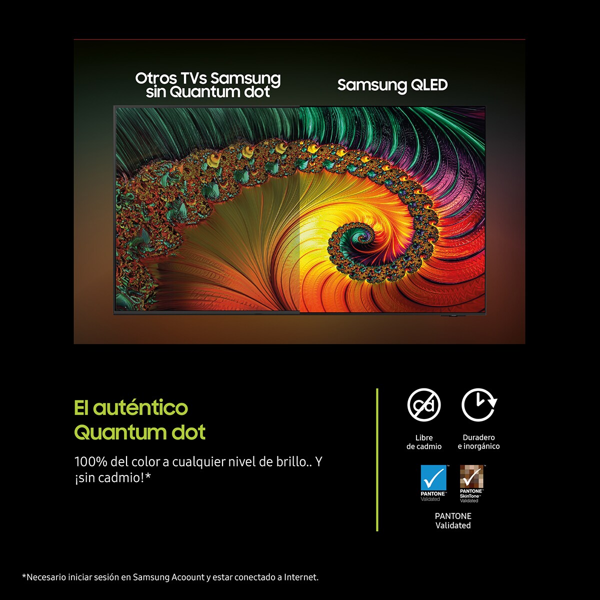 TV QLED 139cm (55") Samsung TQ55Q7FAAUXXC 4K Vision AI Quantum dot Smart TV Negro-5