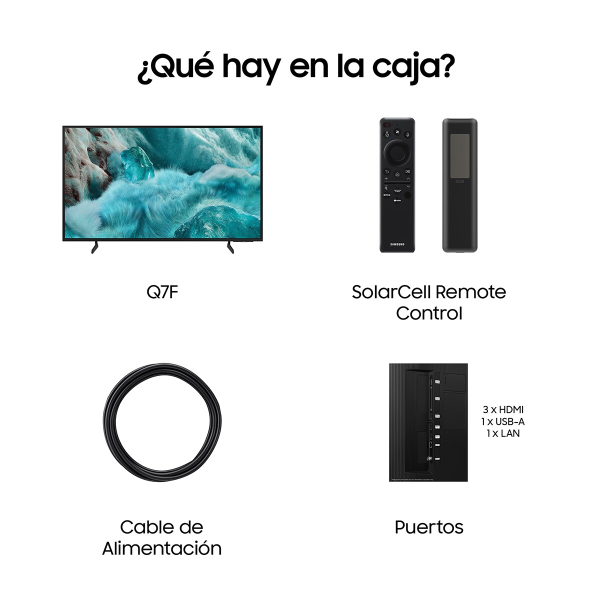TV QLED 139cm (55") Samsung TQ55Q7FAAUXXC 4K Vision AI Quantum dot Smart TV Negro-8